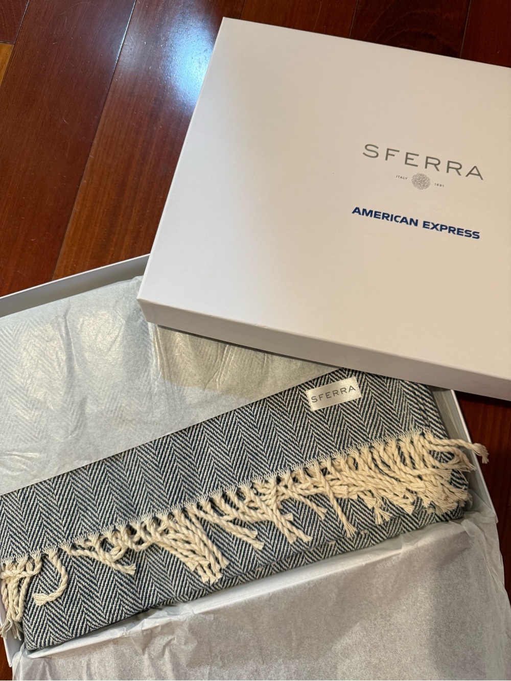 Sferra Navy Celine Throw NEW